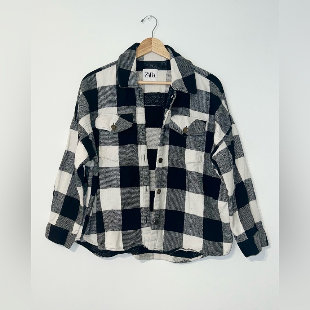 Zara plaid shacket